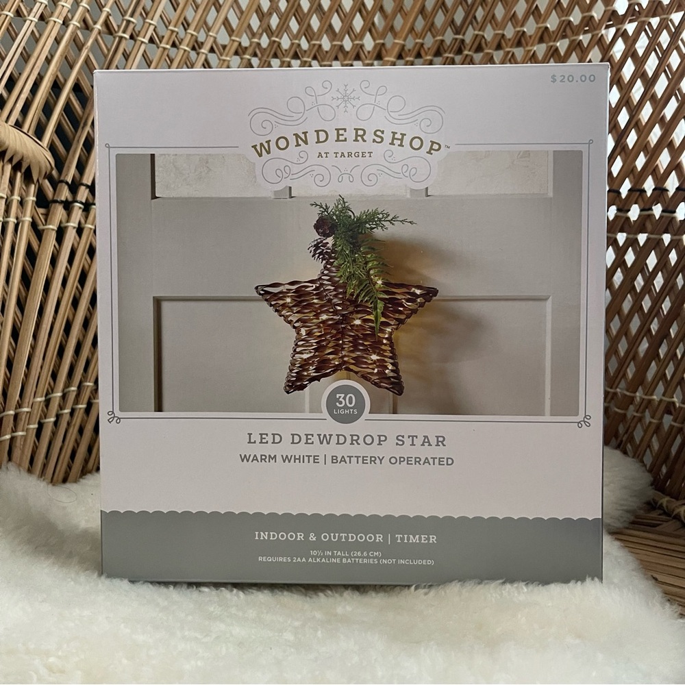 NWT Wondershop LED Dewdrop Star - Warm White